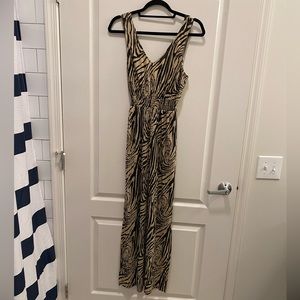 Plisse Zebra Print Coverup